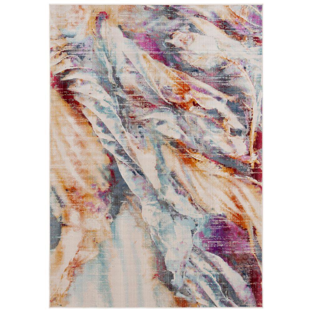 Rainbow Blue/Gold 4 ft. x 6 ft. Abstract Indoor/Outdoor Area Rug price history on PriceWatchPro