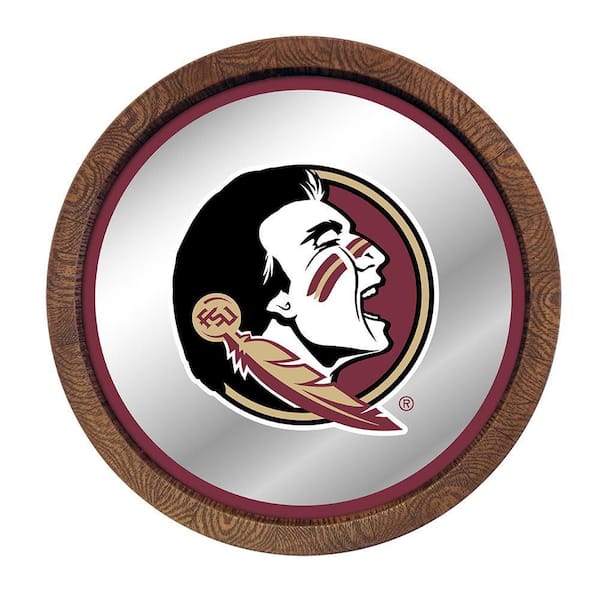 The Fan-Brand 20 in. Florida State Seminoles Mirrored Barrel Top Mirrored Decorative Sign