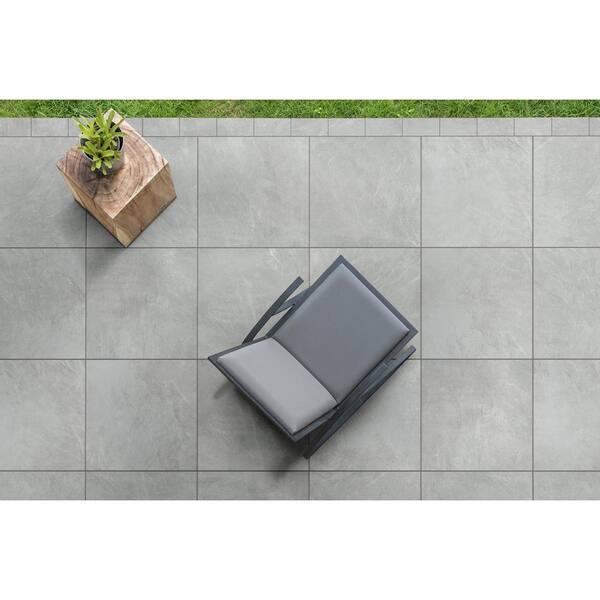 CODIAK Cement Gray 24 in. x 24 in. x 0.78 in. Porcelain Paver Floor Tile (30 pieces/116.25 sq. ft./pallet)