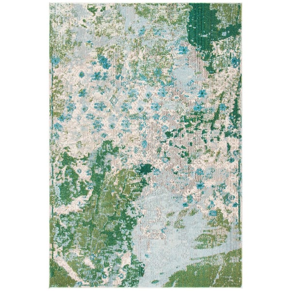 Madison Green/Blue 3 ft. x 5 ft. Area Rug