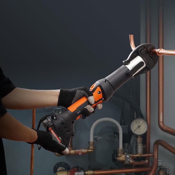 Mini ProPress Tool, 18-Volt Electric Pipe Crimping Tool for 1/2 in., 3/4 in., 1 in. Copper Pipes, Press Tool Kit