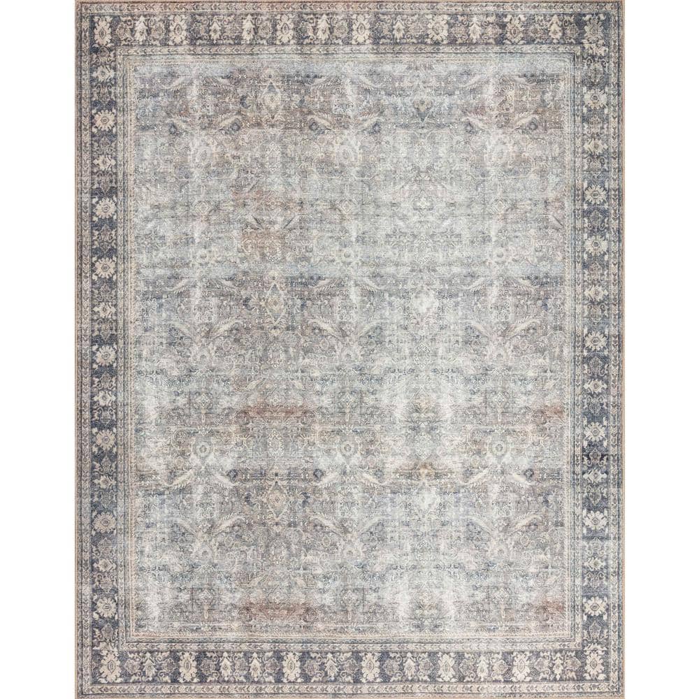Wynter Gray and Charcoal Rectangular Synthetic Area Rug
