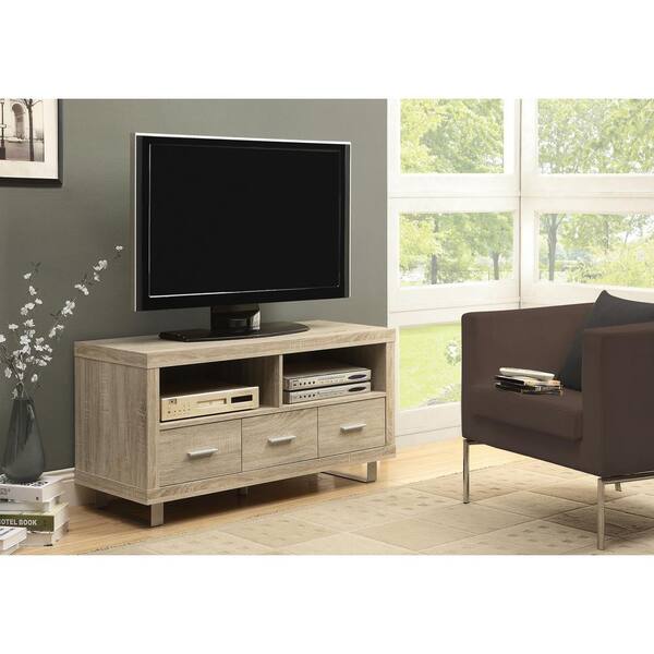 Monarch Specialties Natural Wood Entertainment Center