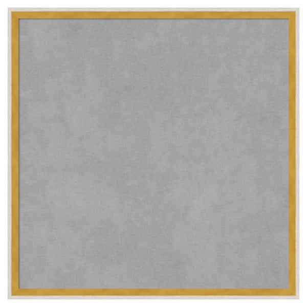 Amanti Art Paige White Gold 21 in. x 21 in Framed Magnetic Board