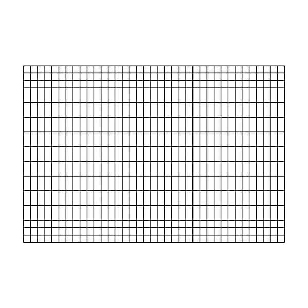 Deco Grid 4 ft. x 6 ft. Black Steel Fence Panel