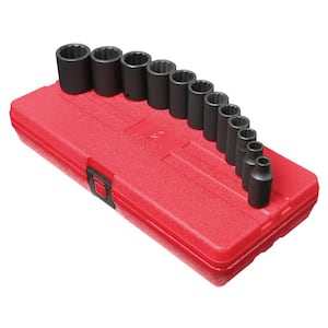 SUNEX TOOLS 3/8 in. Drive Pipe Plug Socket Set (11-Piece) SUN3841 - The ...