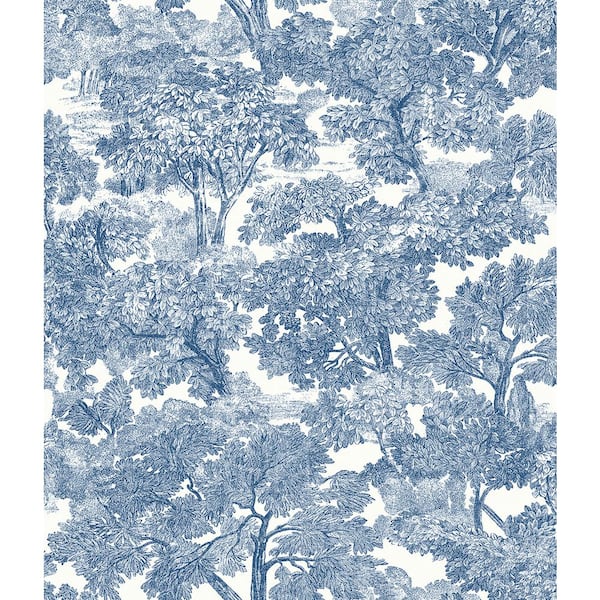 Toile De Jouy Wallpaper Blue Country Scene Traditional Vintage Classic   DIY at BQ