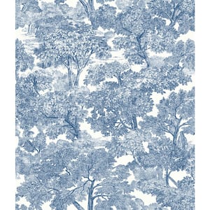 Spinney Blue Toile Blue Wallpaper Sample