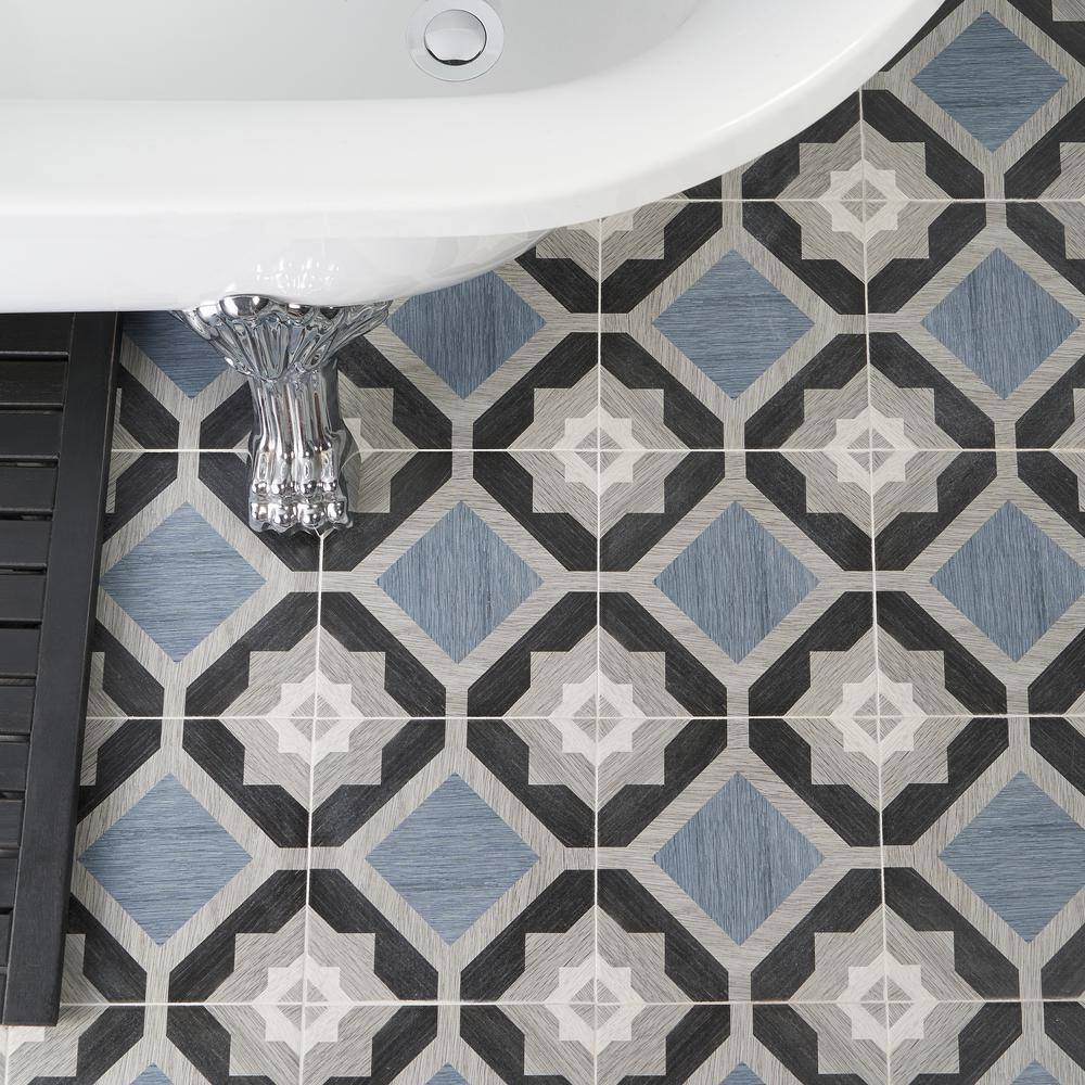 Ventura Starwood 8" x 8" Multicolor Matte Porcelain Tile