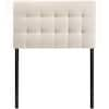 MODWAY Lily Ivory Twin Upholstered Fabric Headboard MOD-5148-IVO - The ...