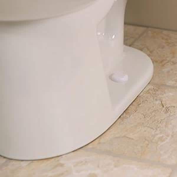 Universal Brass and White Toilet Hardware Kit with Caps