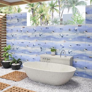 Dreamscape Pacific 5-7/8 in. x 7-7/8 in. Porcelain Floor and Wall Take Home Tile Sample