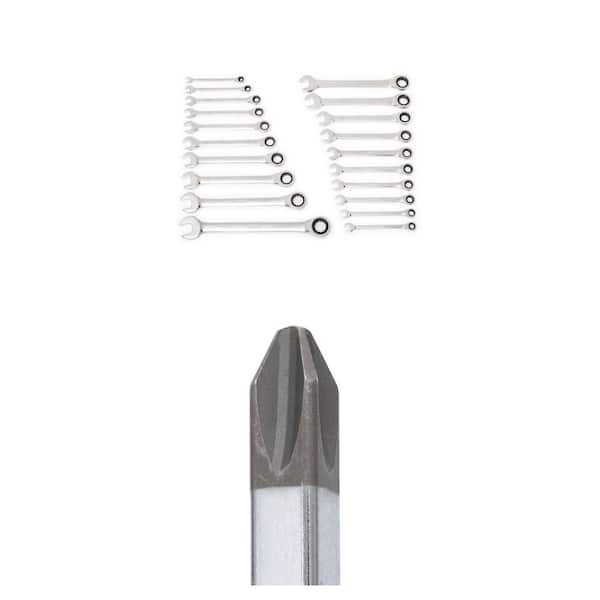 72-Tooth Ratcheting Wrench Set (20-Piece) and Screwdriver Set (15-Piece) Combo