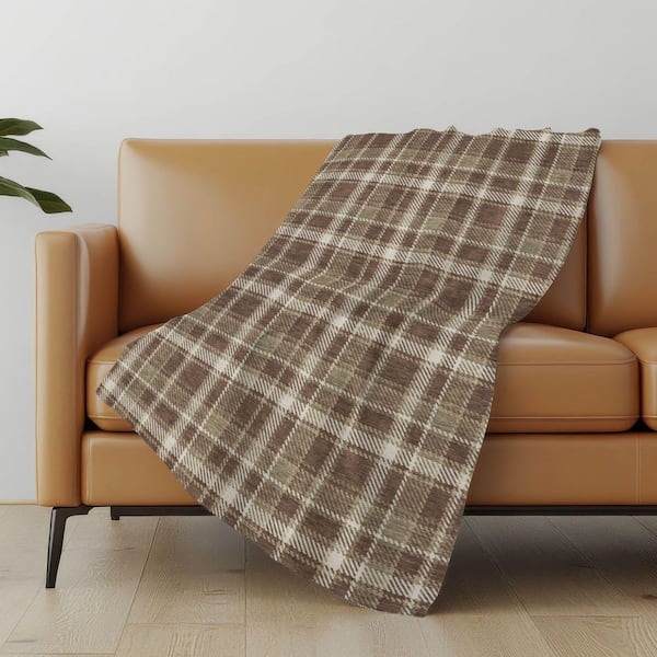 Premium Machine Washable ASB563 Chocolate 50 in. x 70 in. Sherpa Throw Blanket