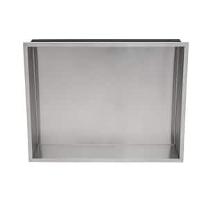 19 in. W x 15 in. H x 4 in. D Stainless Steel Shower Niche in Stainless Steel Brushed