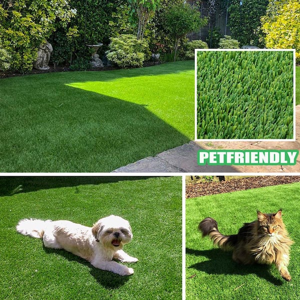 LITA Natural Thick Realistic Deluxe 12 ft. W x Cut to Length Green Artificial Grass Turf