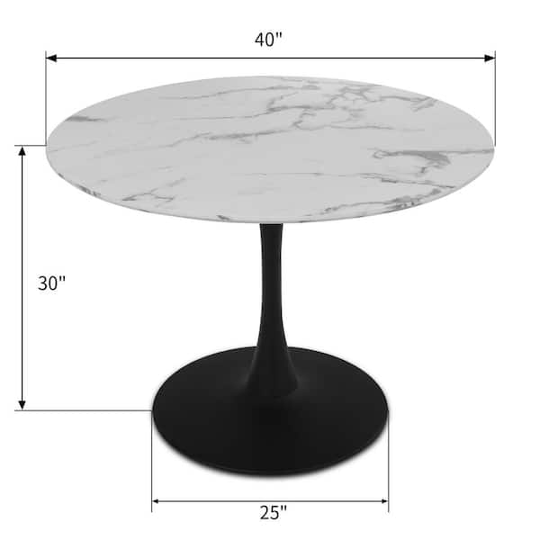 Elevens 40 In X Round Black, 40 Inch Round Pedestal Coffee Table
