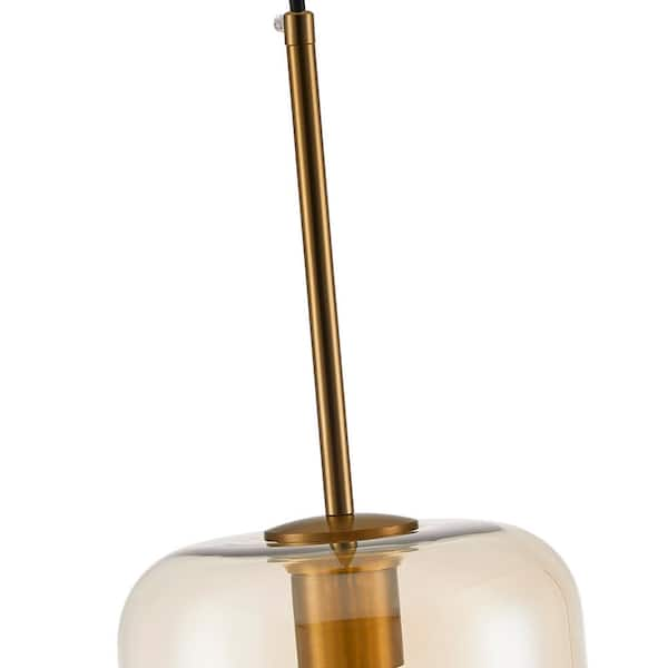 AOODU Modern Brass Pendant Light Industrial Glass Pendant Ceiling