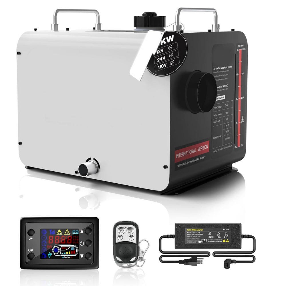 8KW Diesel Air Heater 12V/24V/110V with LCD Switch & Remote Control 8L Tank for RV Truck Boat Camper price history on PriceWatchPro