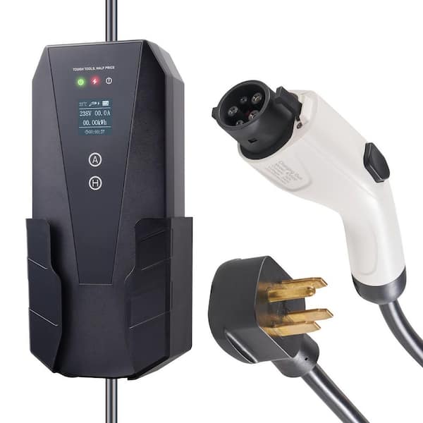 Level 2 Portable EV Charger, 32 Amp 240 V, Electric Vehicle Charger with 28 ft. Charging Cable NEMA 14-50P Plug