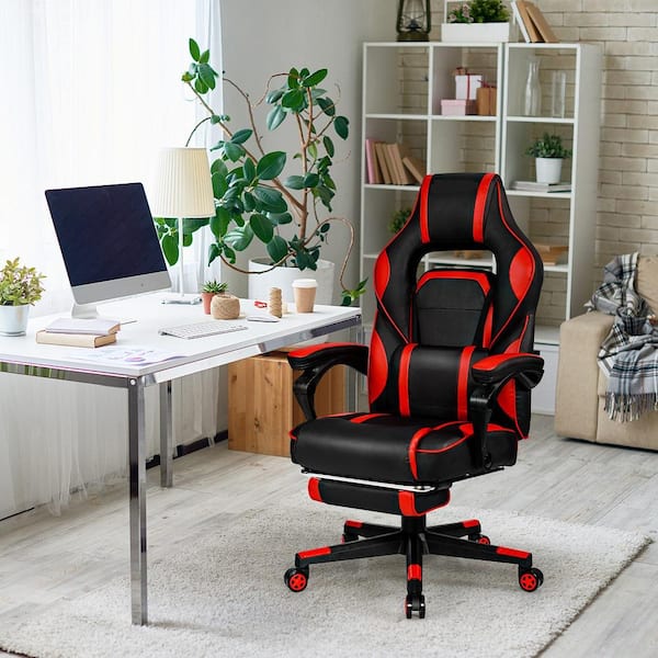  GYMAX Gaming Chair Office Chair, Adjustable Swivel