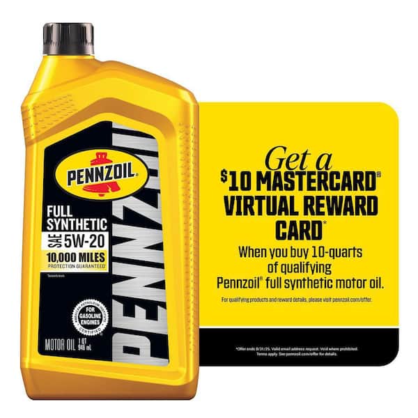 Pennzoil 1 qt. Full Synthetic Motor Oil SAE 5W-20