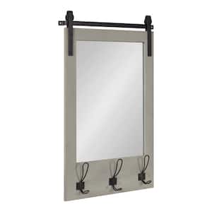 Cates 31 in. x 20 in. Classic Rectangle Framed Gray Wall Accent Mirror