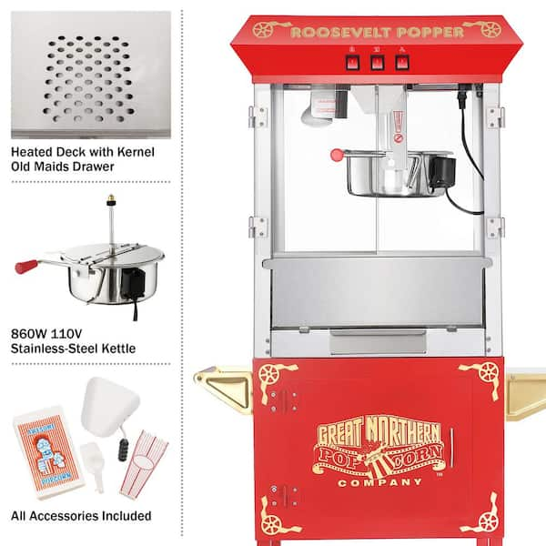 GREAT NORTHERN 6 oz. Red Countertop Air Popcorn Popper Maker 83-DT6082 -  The Home Depot