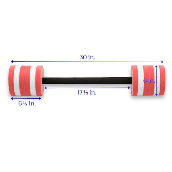 30 in. Aqua Fitness Swim Bar with Padded Grip (Red)