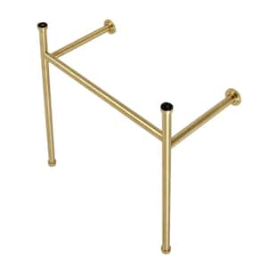 Hartford Stainless Steel Console Sink Leg in Brushed Brass