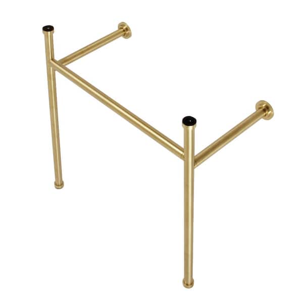 Hartford Stainless Steel Console Sink Leg in Brushed Brass