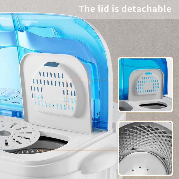 ZOKOP Compact Twin Tub Washing Machine – 14.3 Lbs Portable Washer With Wash & Spin Cycle