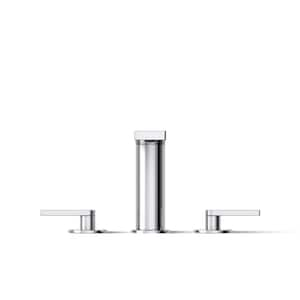 Composed 2-Handle Deck-Mount Roman Tub Faucet with Lever Handles in Polished Chrome