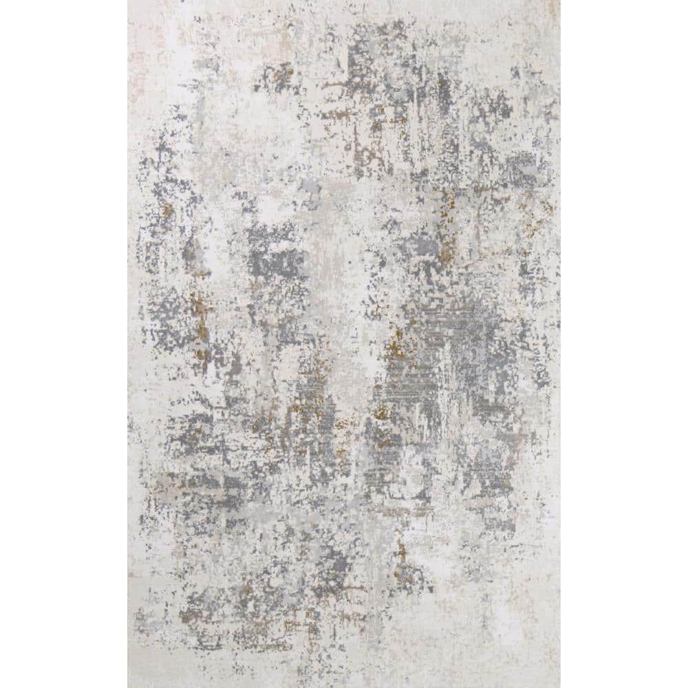 Highland Ivory/Beige 8 ft. x 10 ft. (7 ft. 6 in. x 9 ft. 6 in.) Geometric C