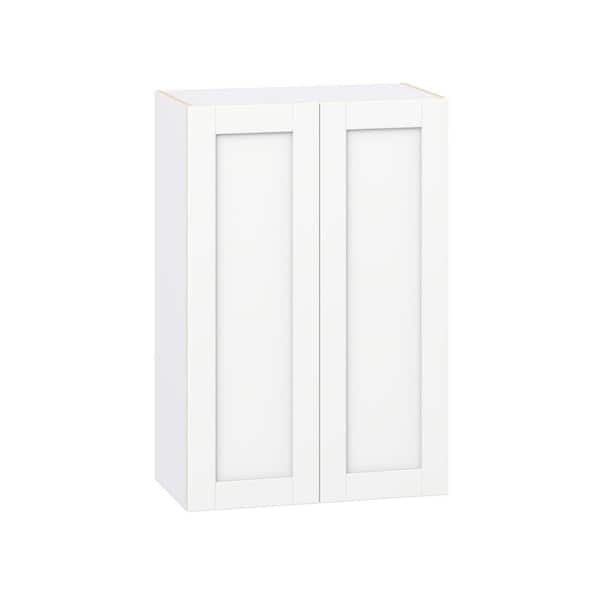 Milton 27 in. W x 14 in. D x 40 in. H Assembled Shaker Wall Kitchen Cabinet in Bright White