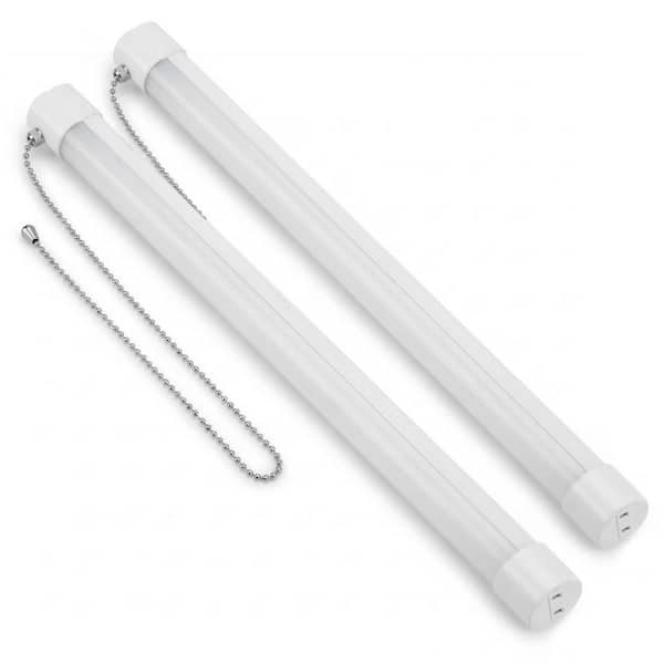 4 ft.Single Tube 23-Watt Integrated LED White Garage Shop Light (2-Pack), 2400 Lumens Each, 5000K Daylight, Linkable