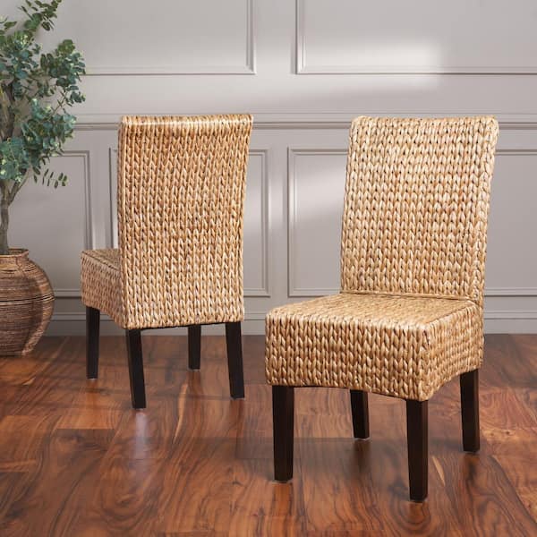 SAFAVIEH Luz Natural 18 H Wicker Dining Chair (Set of