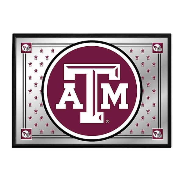 28 in. X 19 in. Texas A&M Aggies Team Spirit Framed Mirrored Decorative Sign