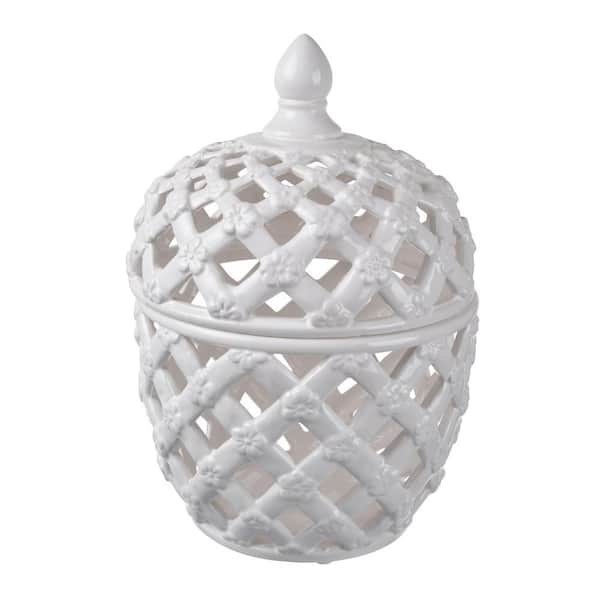 Ballas Bird Mint Large Lidded Jar