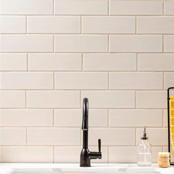 MS International Antique Glossy White 4 x 12 Ceramic Wall Tile