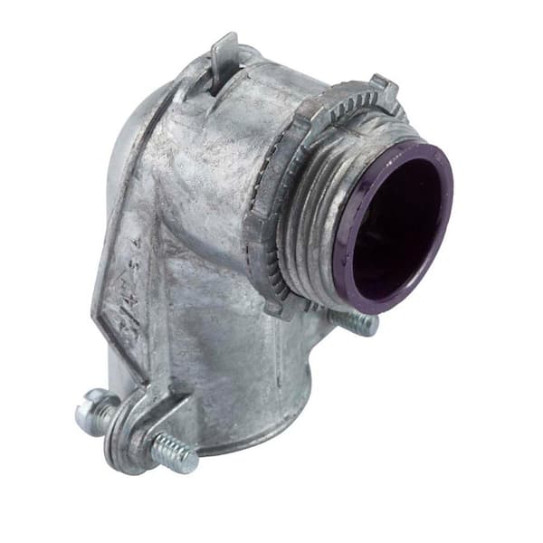 Halex 1 in. Flexible Metal Conduit (FMC) 90° Insulated Throat Connector