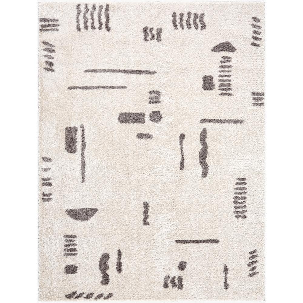 Fossay Shag Charcoal 3 ft. x 7 ft. Modern Indoor Area Rug price history on PriceWatchPro