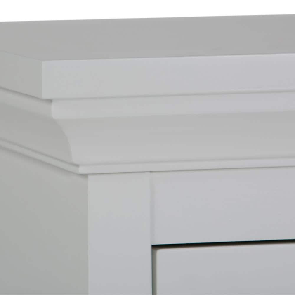 Pure White Tilt-Out Wooden Laundry Hamper Cabinet