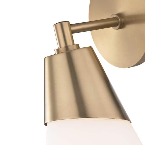 MITZI HUDSON VALLEY LIGHTING Cora 1-Light Aged Brass Wall Sconce