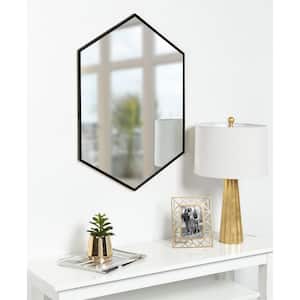 Medium Novelty Black Contemporary Mirror (31.1 in. H x 21.85 in. W)
