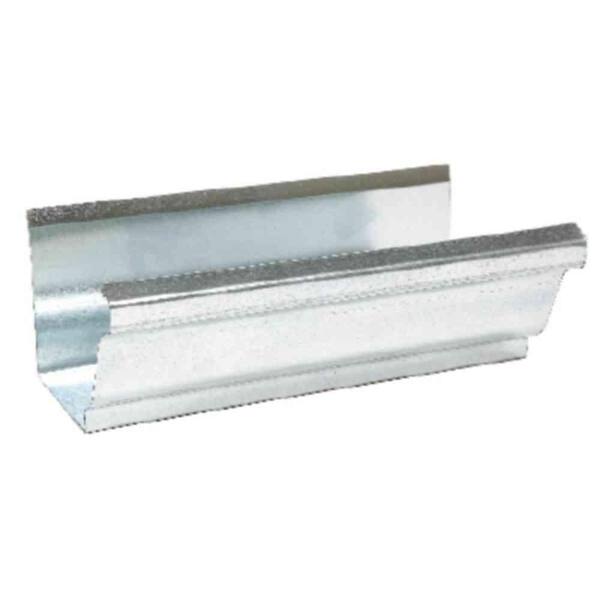 Amerimax Home Products 4 In X 10 Ft Galvanized Steel K Style Gutter Mill Finish 1400700120 The Home Depot