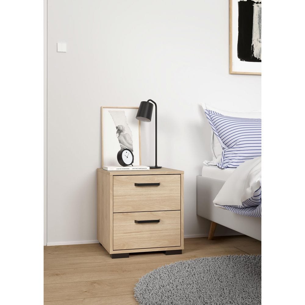 Tvilum Sofia Jackson Hickory 2 Drawer 15.83 in Width Nightstand
