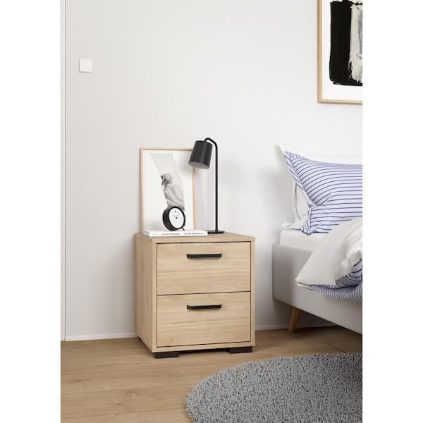Tvilum Sofia Jackson Hickory 2 Drawer 15.83 in Width Nightstand