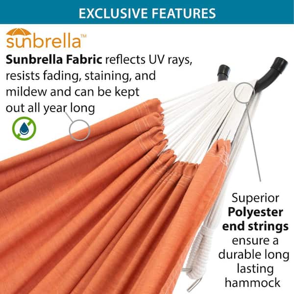9 ft. Sunbrella Hammock Bed with Space Saving Steel Stand in