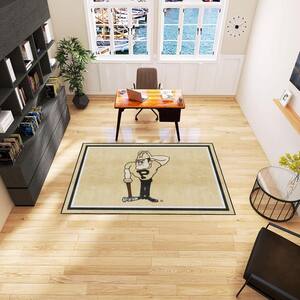 Purdue Boilermakers Gold 5ft. x 8 ft. Plush Area Rug